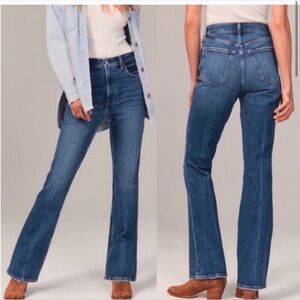 Abercrombie & Fitch the 70’s vintage flare ultra high rise denim jeans